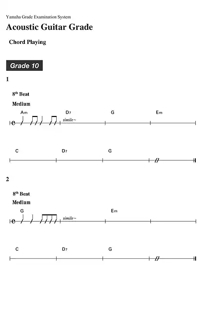 yamaha雅马哈Scores Chord Playing